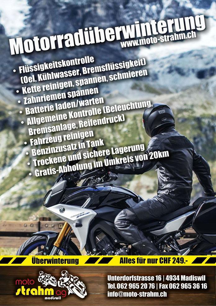 Motorradberwinterung bei Moto Strahm in Madiswil